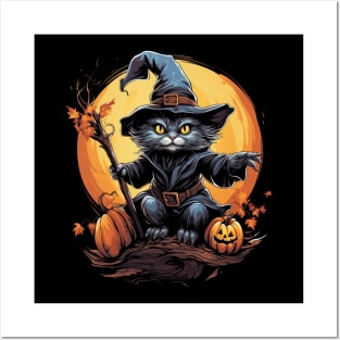 Witchy Cat Posters and Art